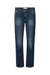 Fine - Denim cropped pants I Dark washed indigo