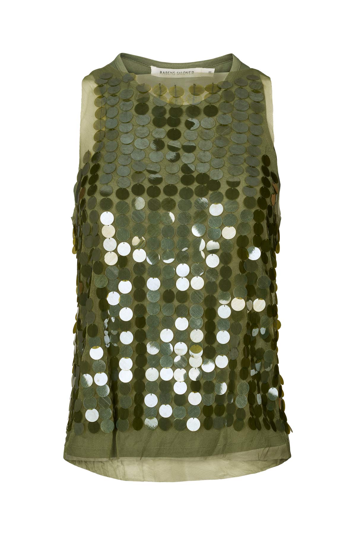 Lilos - Clover sequins tank top I Army Green