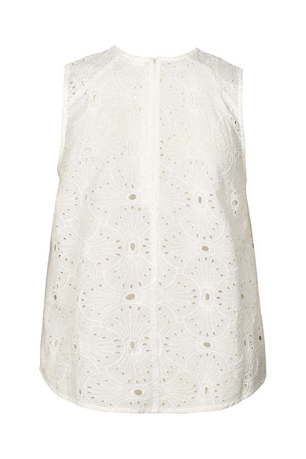 Piper - Supersize anglaise tank top I White swan
