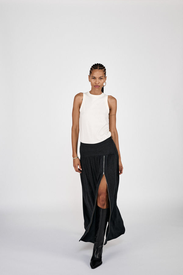 Johnny - Pima jersey tank top I Chalk