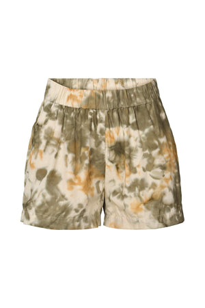 Lania - Abstract cotton shorts I Forest combo