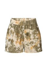 Lania - Abstract cotton shorts I Forest combo