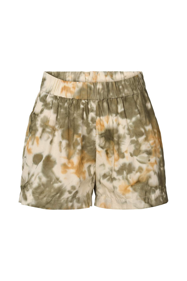 Lania - Abstract cotton shorts I Forest combo