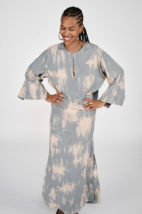 Karimalou - Misty kaftan I Aluminium combo