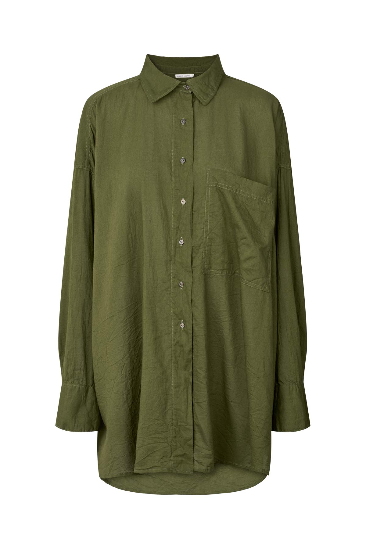 Noah - Cotton oversized shirt I Army Green