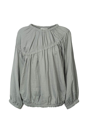 Lotte - Cotton dbl elasticated top I Grey mist