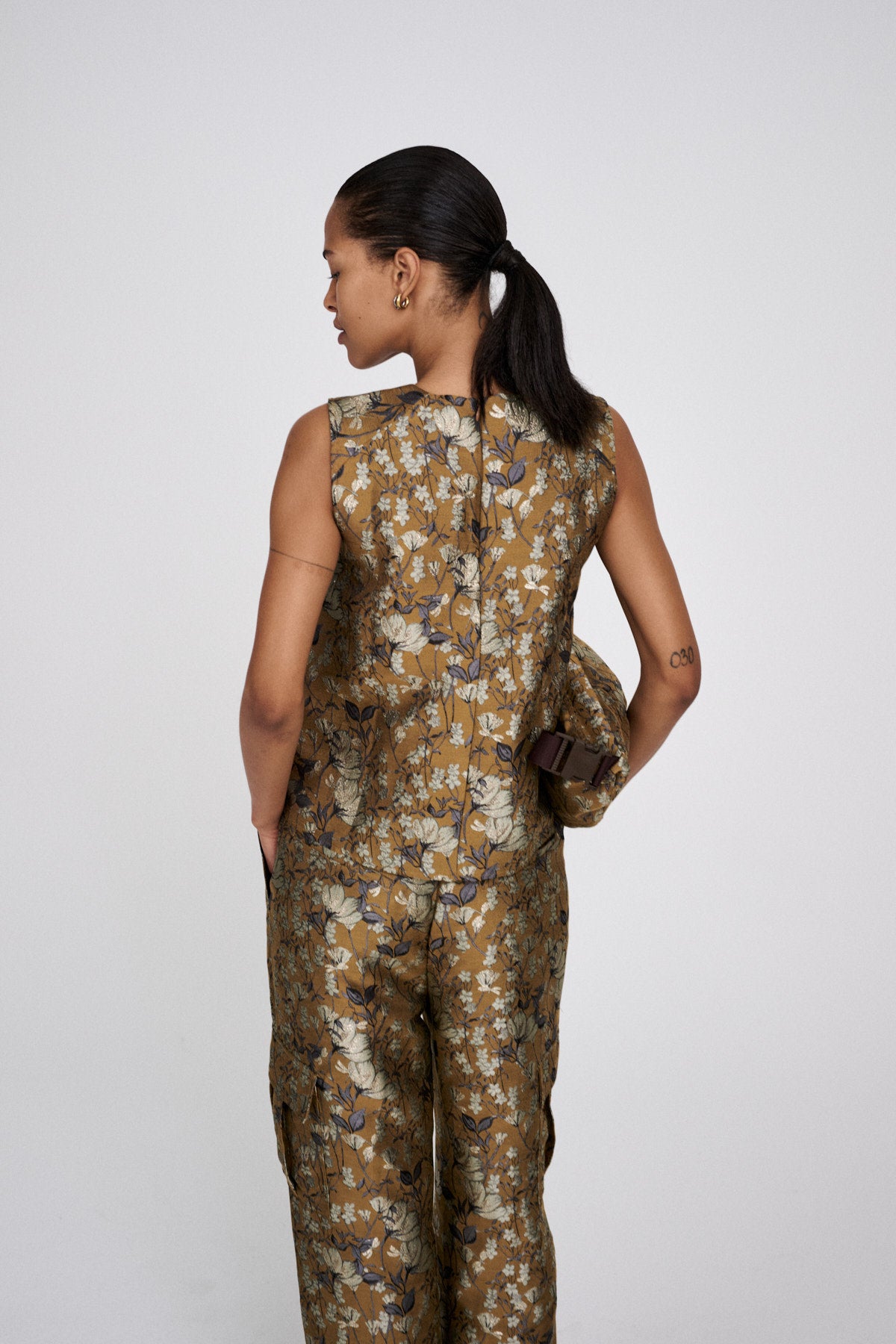 Piper - Ottoman jacquard top I Golden combo