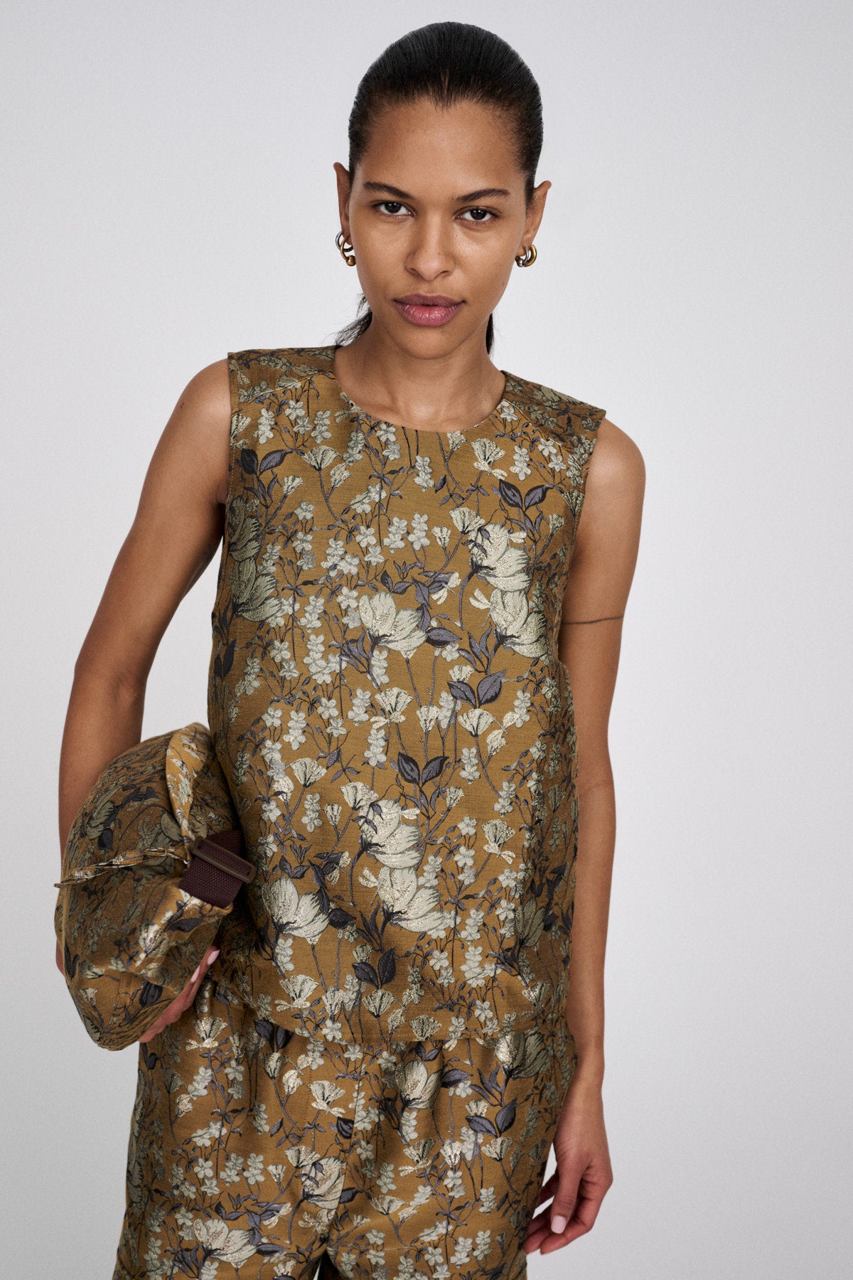 Piper - Ottoman jacquard top I Golden combo