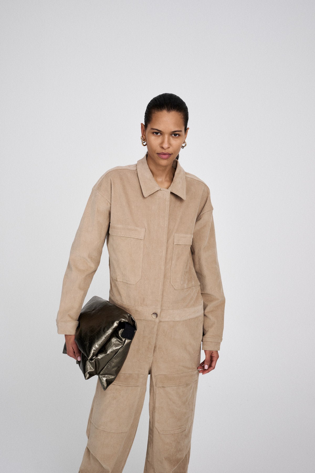 Jozette - Baby corduroy jumpsuit I Mushroom