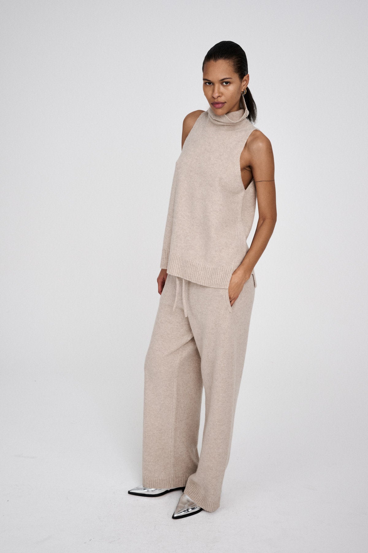 Dianne - Pure wool lounge pants I Fern green