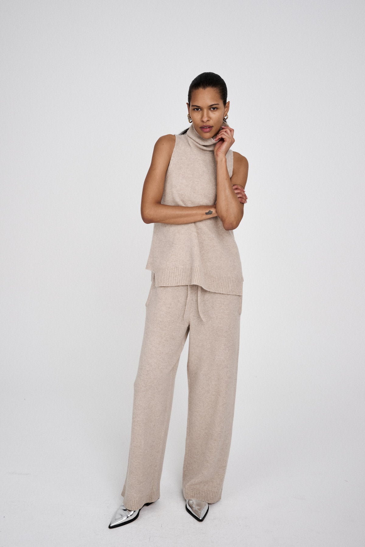 Dianne - Pure wool lounge pants I Oatmeal
