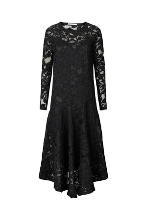 Enid - Orchid lace dress I Black