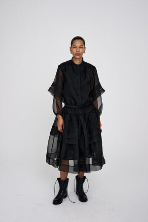 Falka - Organza layer skirt I Black