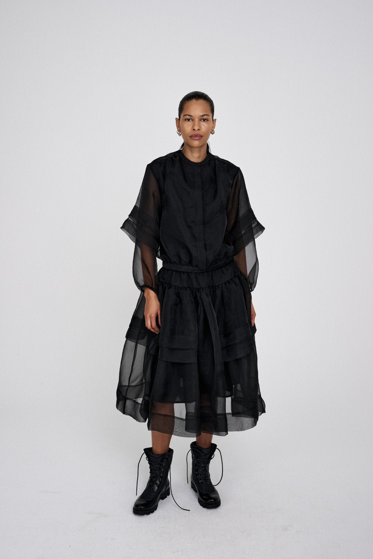 Falka - Organza layer skirt I Black