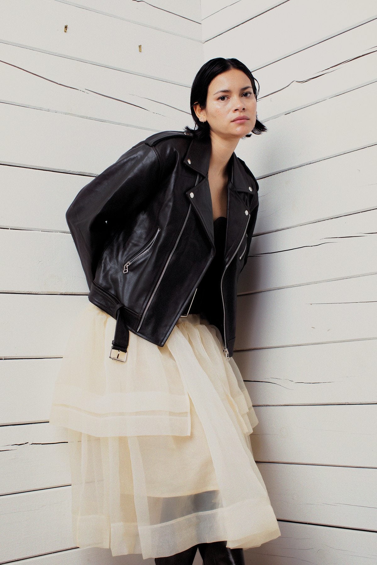 Falka - Organza layer skirt I Bisque
