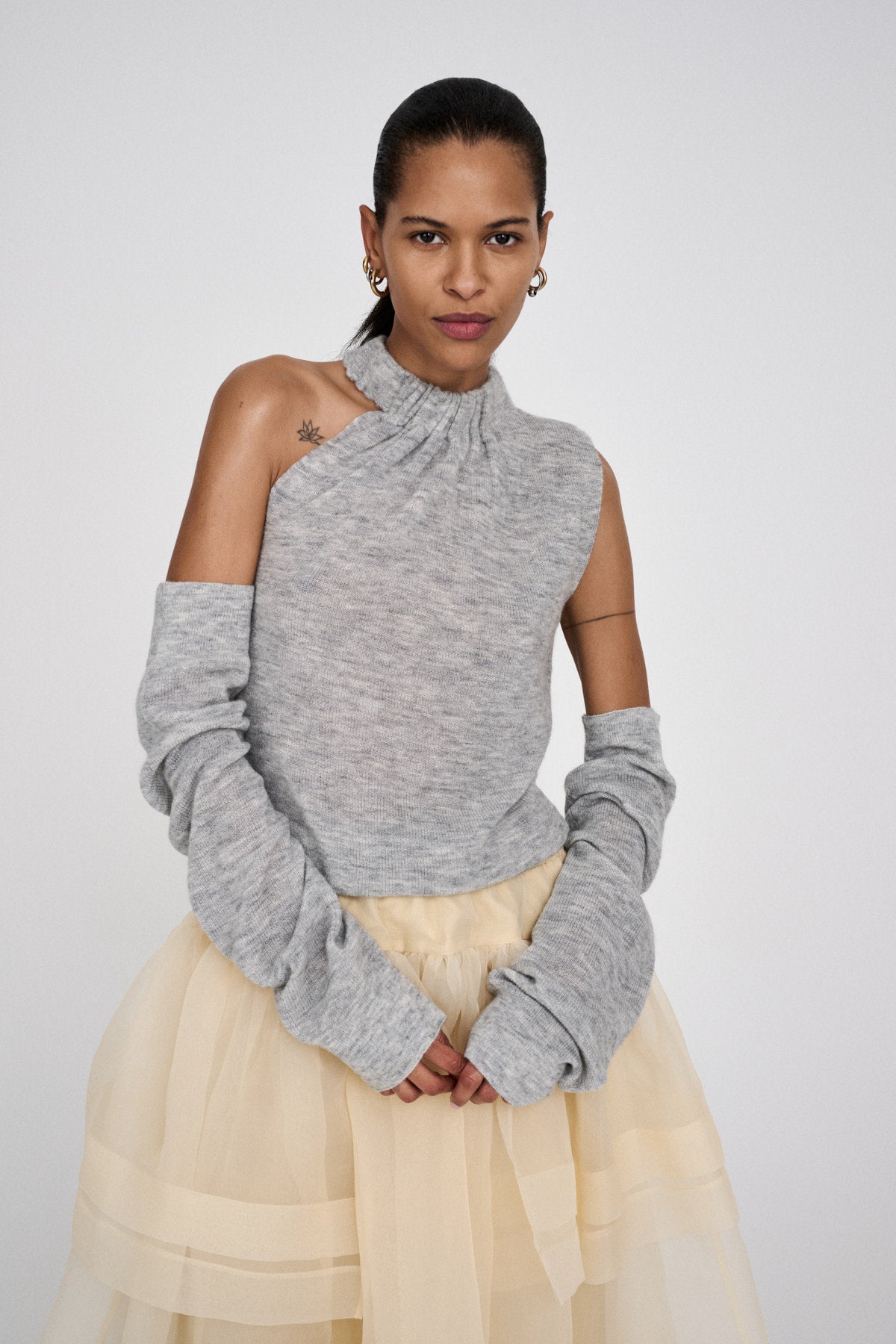 Falka - Organza layer skirt I Bisque