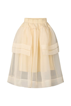 Falka - Organza layer skirt I Bisque