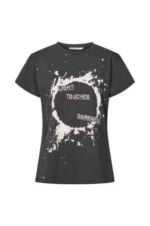 Ambla - Eclipsed print t-shirt I Faded black