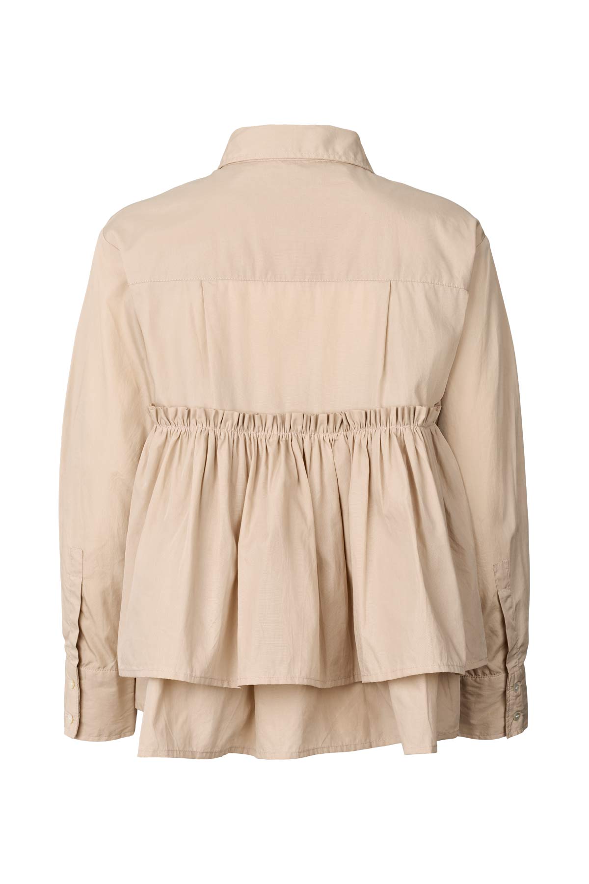 Shaker - Poplin frill shirt I Powder