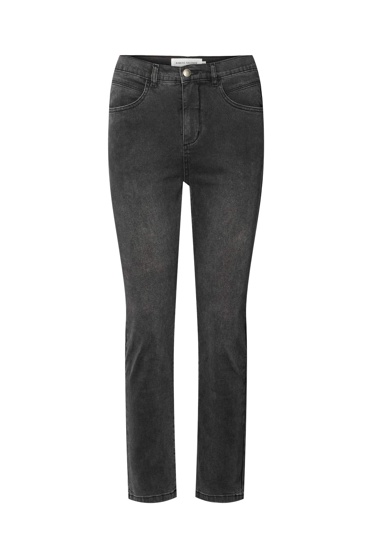 Felicia - Denim stretch skinny cropped pants I Washed black denim