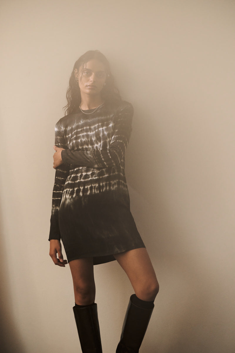 Agna - Frequency short tube dress I Caviar combo