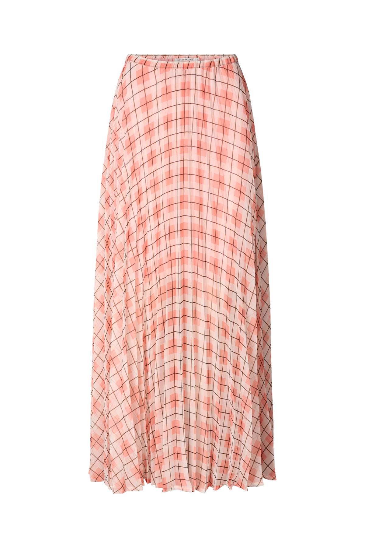 Saki - Transparent check skirt I Mandarin pleat