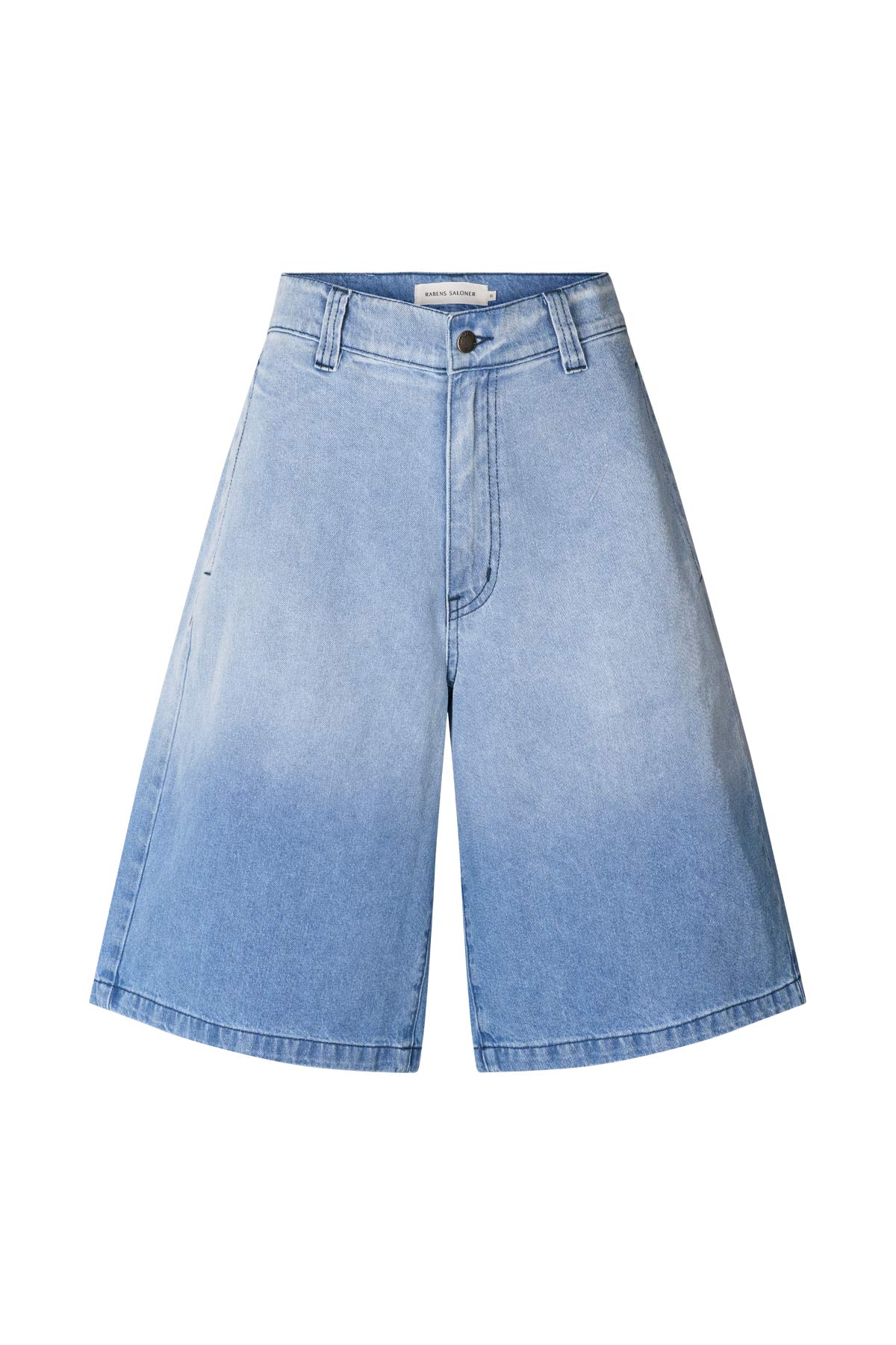 Raha - Denim light wide shorts I Light washed denim