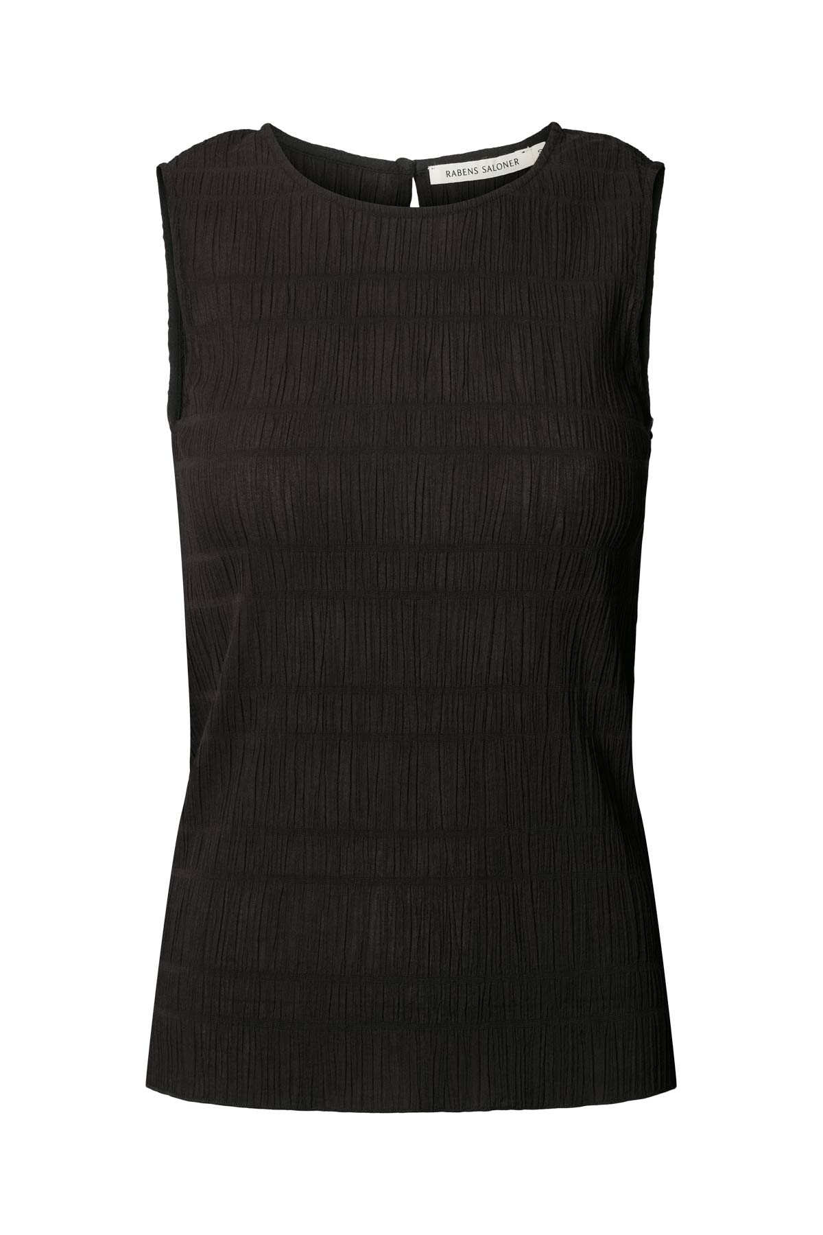 Manola - Irregular smocking tank I Black