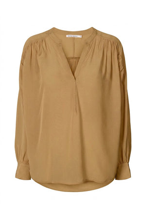 Meg - Sheer lace shirt I Hazelnut