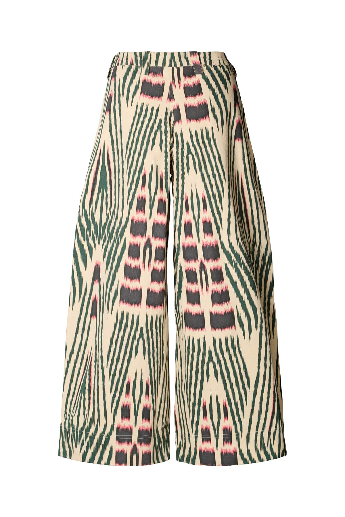 Amari - Ikat combat crop pants I Forest pink sand