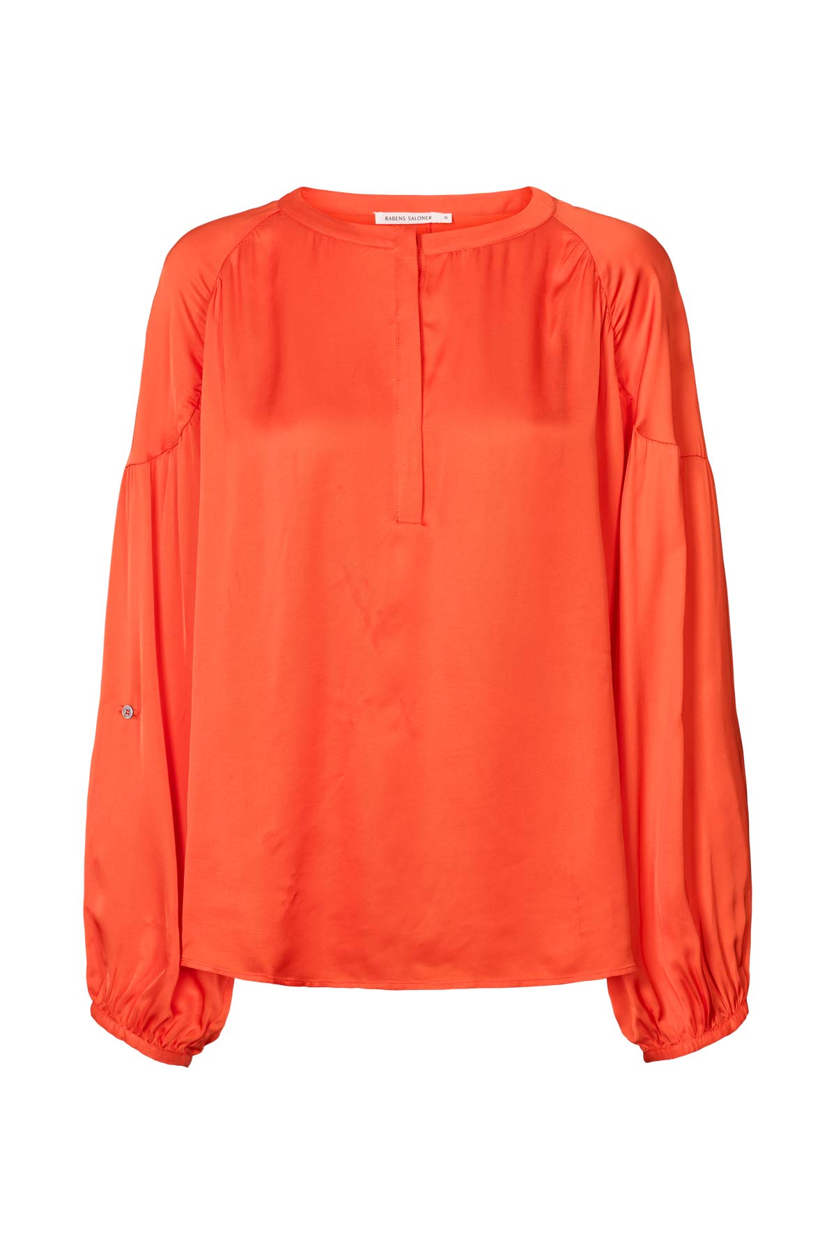 Lissy - Contrast lace shirt I Deep mandarin