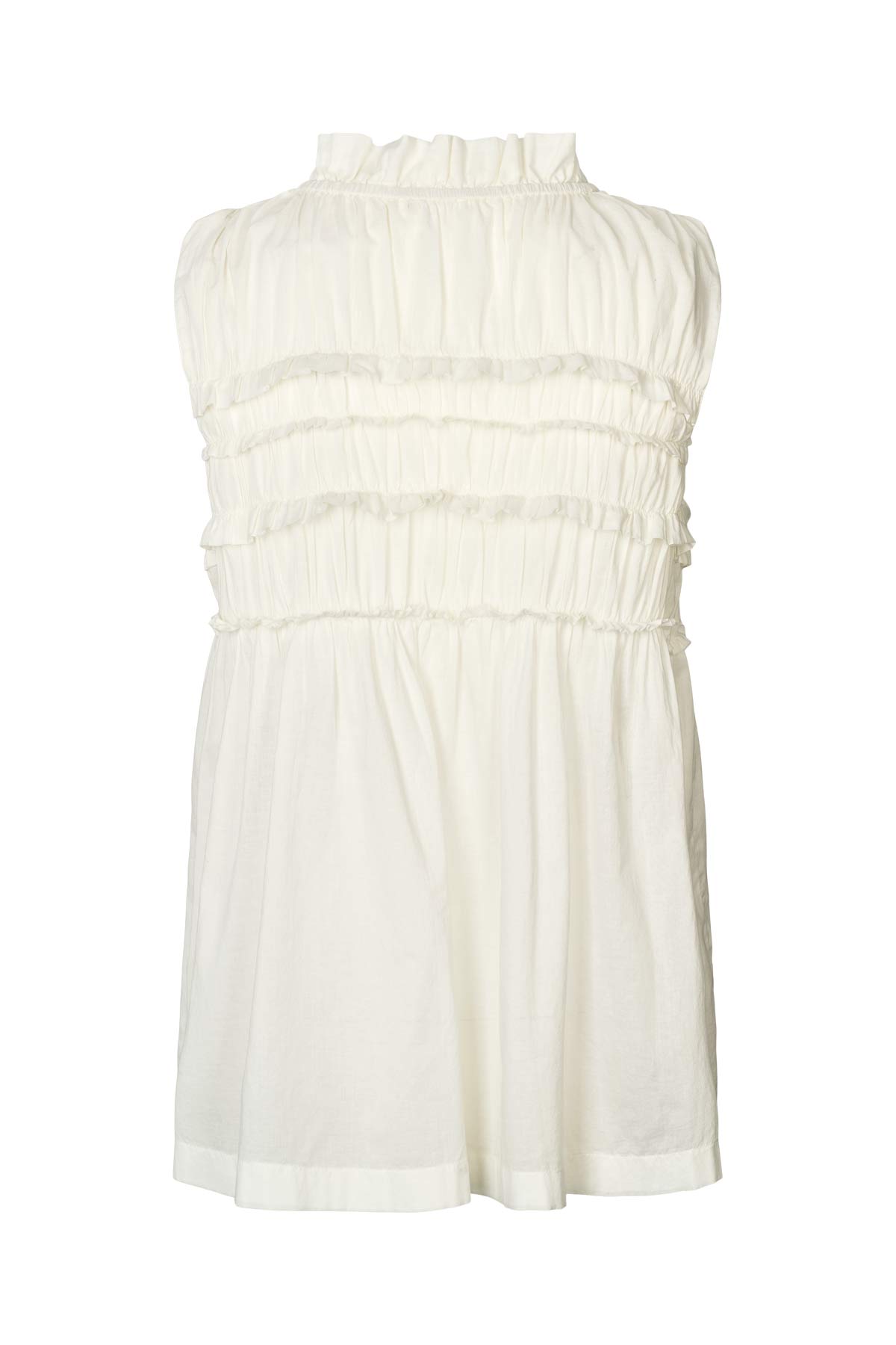 Pia - Voile frill halter top I Chalk
