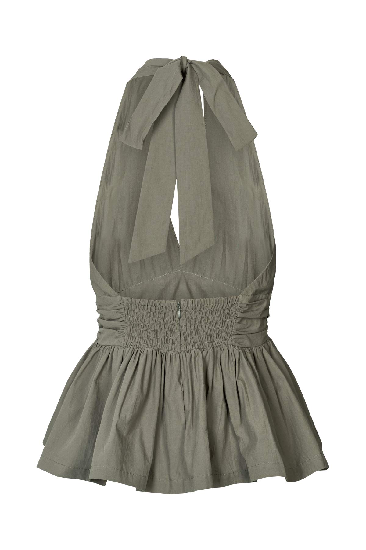 Izma - Poplin halter top I Asphalt