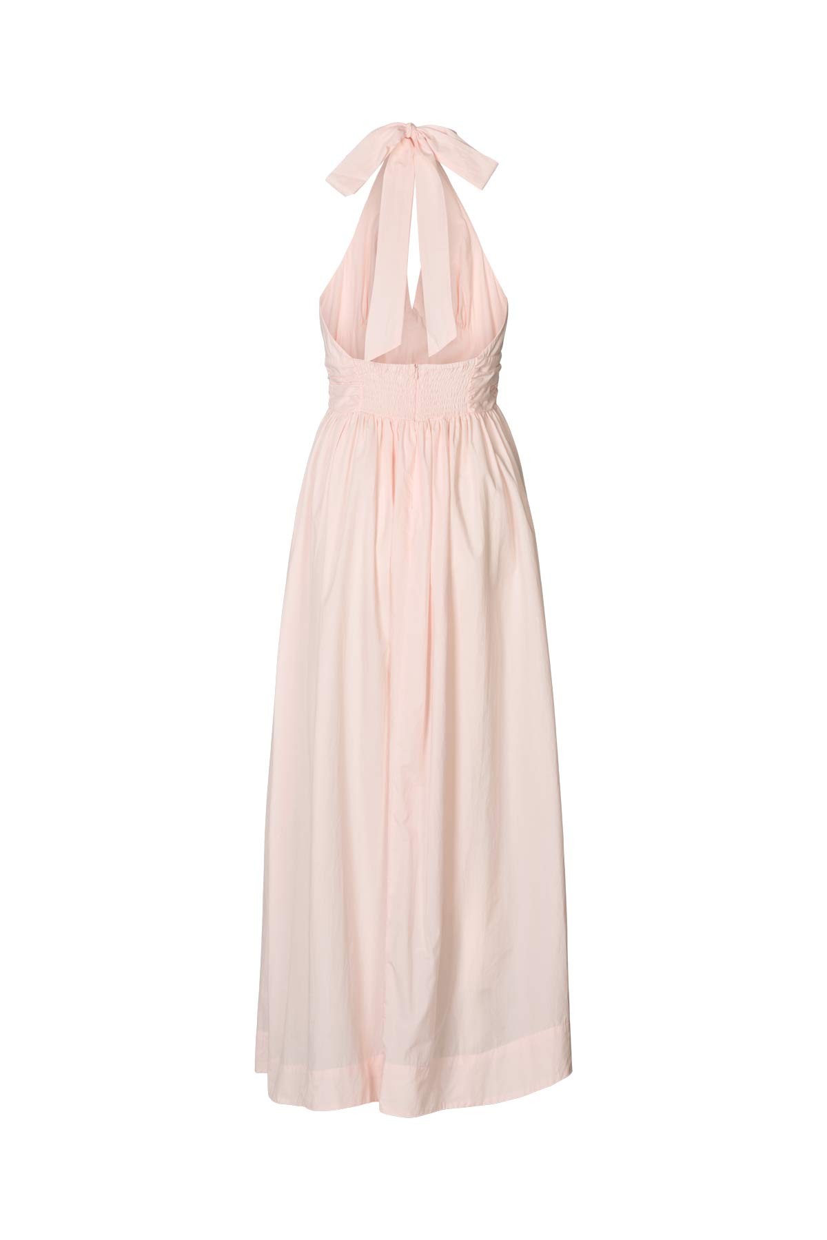 Izette - Poplin halter dress I Light rose