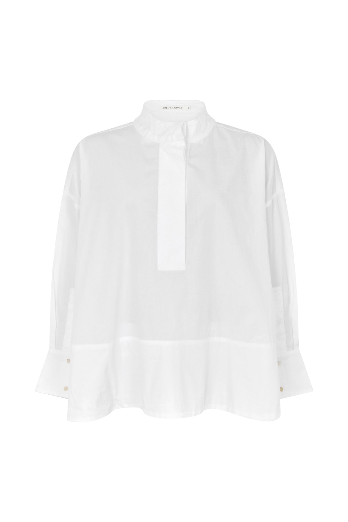 Smea - Poplin flared shirt I White