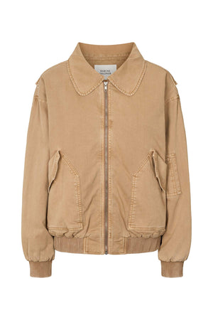 Ezmira - Canvas padded bomber I Washed tobacco