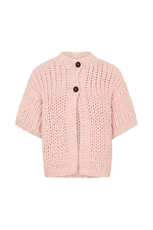 Alice - Rope knit cardigan I Blush