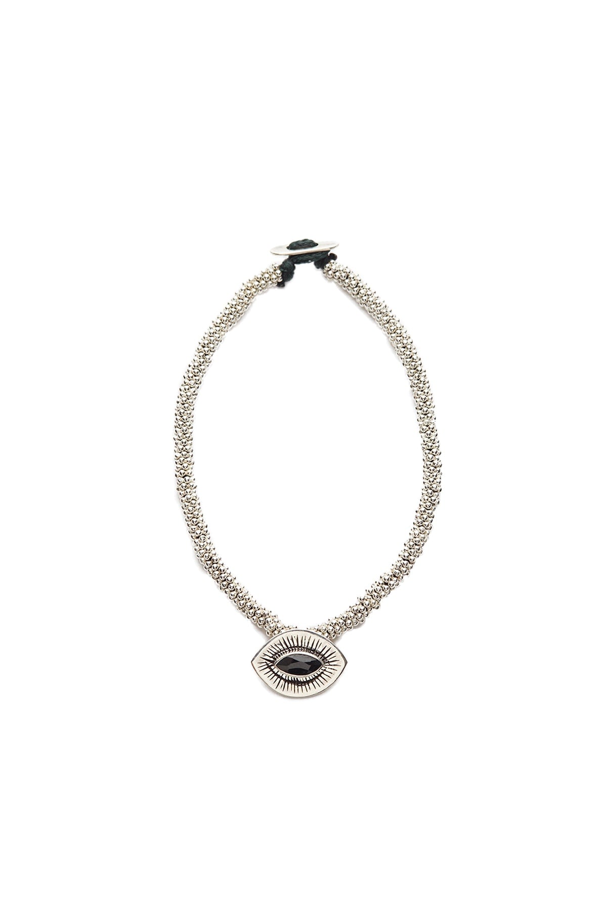 Nafsu - Bead bracelet with eye pendant I Sapphire